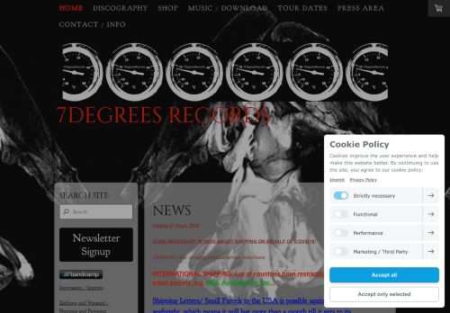 
                            1. 7Degrees Records: HOME / NEWS