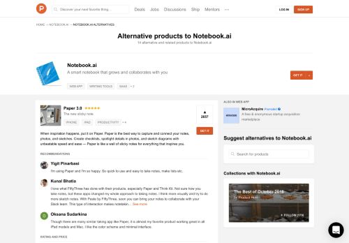 
                            8. 8 Alternatives to Notebook.ai | Product Hunt