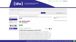 
                            8. 8. APOLLON Campustag am 20.07.2018 - IDW Online