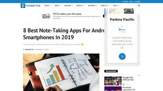 
                            8. 8 Best Note-Taking Apps For Android Smartphones In 2018 - Fossbytes