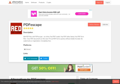 
                            9. 8 Best PDFescape Alternatives | Reviews | Pros & Cons - Alternative.me