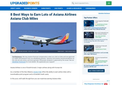 
                            4. 8 Best Ways to Earn Lots of Asiana Airlines Asiana Club Miles [2019]