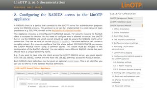 
                            7. 8. Configuring the RADIUS access to the LinOTP appliance — LinOTP ...