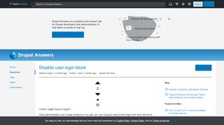 
                            7. 8 - Disable user login block - Drupal Answers