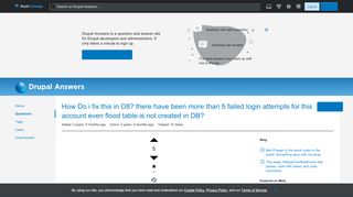 
                            11. 8 - How Do i fix this in D8? there have been more than 5 failed ...