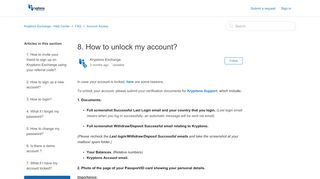 
                            7. 8. How to unlock my account? – Kryptono Exchange - Help Center