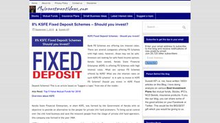 
                            11. 8% KSFE Fixed Deposit Schemes – Should you invest ...
