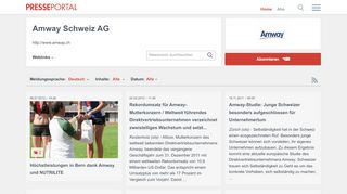 
                            7. ▷ 8 News von Amway Schweiz AG - Pressemeldungen 2019 ...