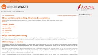 
                            7. 8 Page versioning and caching 6.x - The Apache Software Foundation