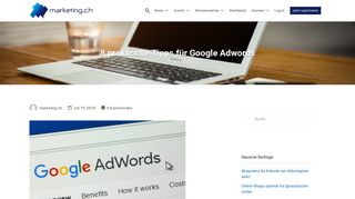 
                            8. 8 praktische Tipps für Google Adwords – marketing.ch