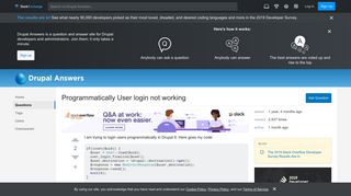 
                            9. 8 - Programmatically User login not working - Drupal Answers