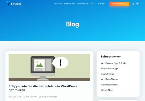 
                            9. 8 Tipps, wie Sie die Seitenleiste in WordPress optimieren · Elbnetz-Blog