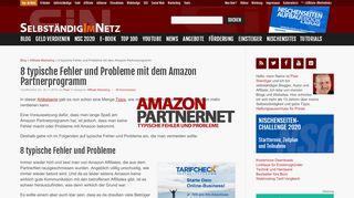 
                            9. 8 typische Fehler und Probleme mit dem Amazon Partnerprogramm