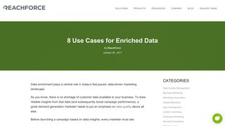 
                            2. 8 Use Cases for Enriched Data - Reachforce