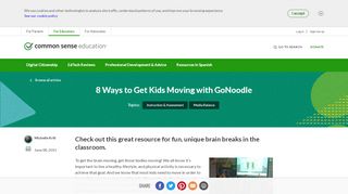 
                            8. 8 Ways to Get Kids Moving with GoNoodle | Common Sense ...