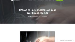 
                            11. 8 Ways to Hack and Improve Your WordPress Toolbar - ManageWP