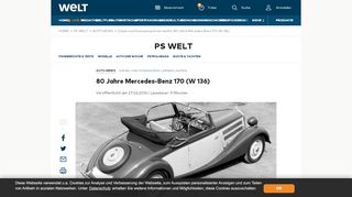 
                            3. 80 Jahre Mercedes-Benz 170 (W 136) - Die Welt