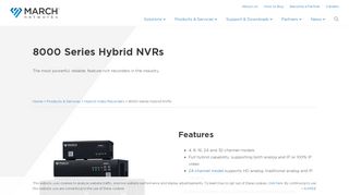 
                            5. 8000 Series Hybrid NVRs | March Networks