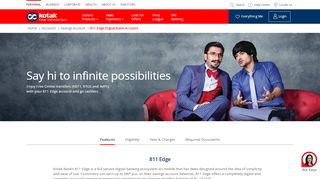 
                            4. 811 Edge Digital Bank Account - Kotak Mahindra Bank