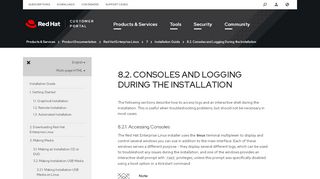 
                            5. 8.2. Consoles and Logging During the Installation - Red Hat ...