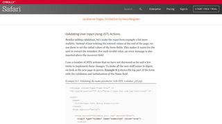 
                            6. 8.2.1. Validating User Input Using JSTL Actions - JavaServer Pages ...