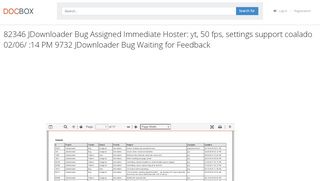 
                            10. 82346 JDownloader Bug Assigned Immediate Hoster: yt, 50 fps ...