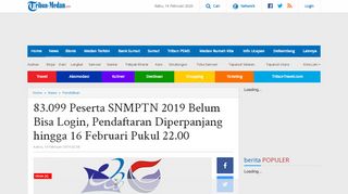 
                            5. 83.099 Peserta SNMPTN 2019 Belum Bisa Login, Pendaftaran ...