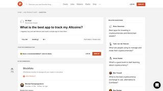 
                            10. 84 best Altcoin portfolio trackers | Product Hunt