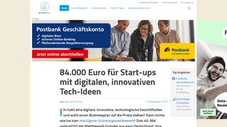 
                            7. 84.000 Euro für Start-ups mit digitalen, innovativen Tech-Ideen