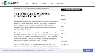
                            6. 843 WhatsApp Emoticons & Meanings: Emoji List | Appamatix