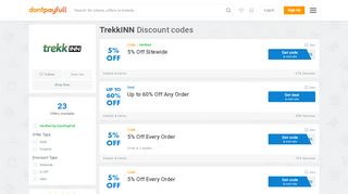 
                            7. 85% Off Trekkinn Discount Codes & Coupon Codes for February 2019