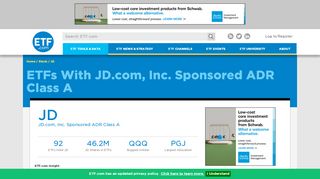 
                            13. 88 ETFs with JD.com, Inc. Sponsored ADR Class A (JD) exposure ...