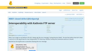 
                            7. #8851 (Interoperability with Kathrein FTP server) – Cyberduck