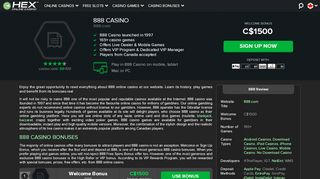 
                            11. 888 Casino Canada - Register & Claim 888 Welcome Bonus £/$888