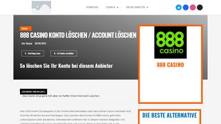 
                            11. 888 Casino Konto & Account löschen [2019] ?So easy gehts!