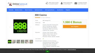 
                            9. 888 Casino Test 2019: Echte Erfahrungsberichte & 88€ Gratis kassieren!