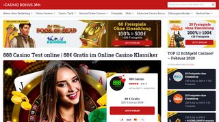 
                            10. 888 Casino Test online - 88€ Gratis im Casino Klassiker ...