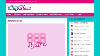 
                            9. 888 Ladies | Get Up To £888 FREE Bonus, No Deposit ... - Bingo Mum