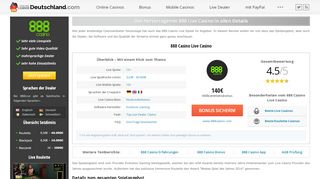 
                            10. 888 Live Casino - deutsche Geber in Full HD - Online Casinos