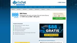
                            8. 888 Poker™ - 888Poker.com Deutsch - $ 888 GRATIS! - CardsChat