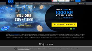 
                            11. 888 Poker: Online Poker | 100KR BONUS UTAN INSÄTTNING