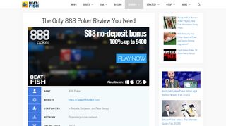 
                            7. 888 Poker Review for 2019 - Don't Ever Play Here Without This