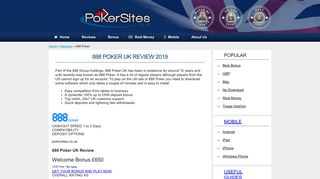 
                            11. 888 Poker UK Review - Review Of 888Poker.com - Poker Sites UK