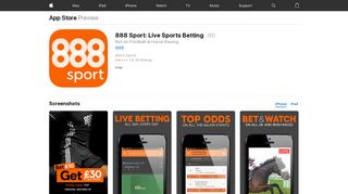 
                            9. 888 Sport: Live Sports Betting on the App Store - iTunes - Apple