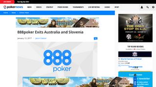 
                            8. 888poker Exits Australia and Slovenia | PokerNews