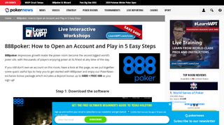 
                            7. 888poker: How to Open an Account and Play in 5 Easy Steps ...