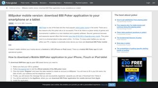 
                            13. 888poker mobile version: download 888 Poker application to your ...