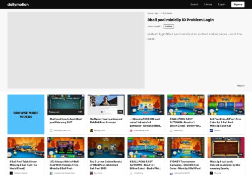 
                            13. 8ball pool miniclip ID Problem Login - video dailymotion