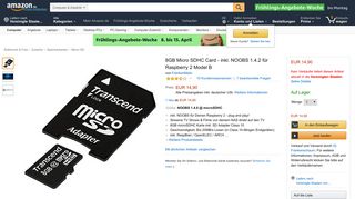 
                            8. 8GB Micro SDHC Card - inkl. NOOBS 1.4.2 für: Amazon.de: Computer ...