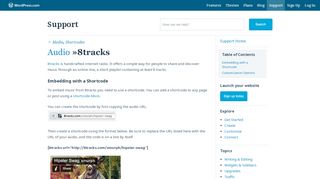 
                            5. 8tracks — Support — WordPress.com